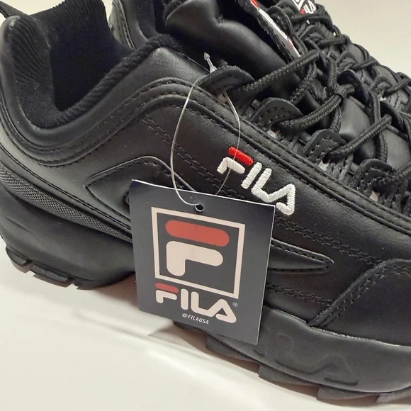 NWT Fila Women’s Black Disruptor Sneakers - Size 9 - Picture 4 of 9